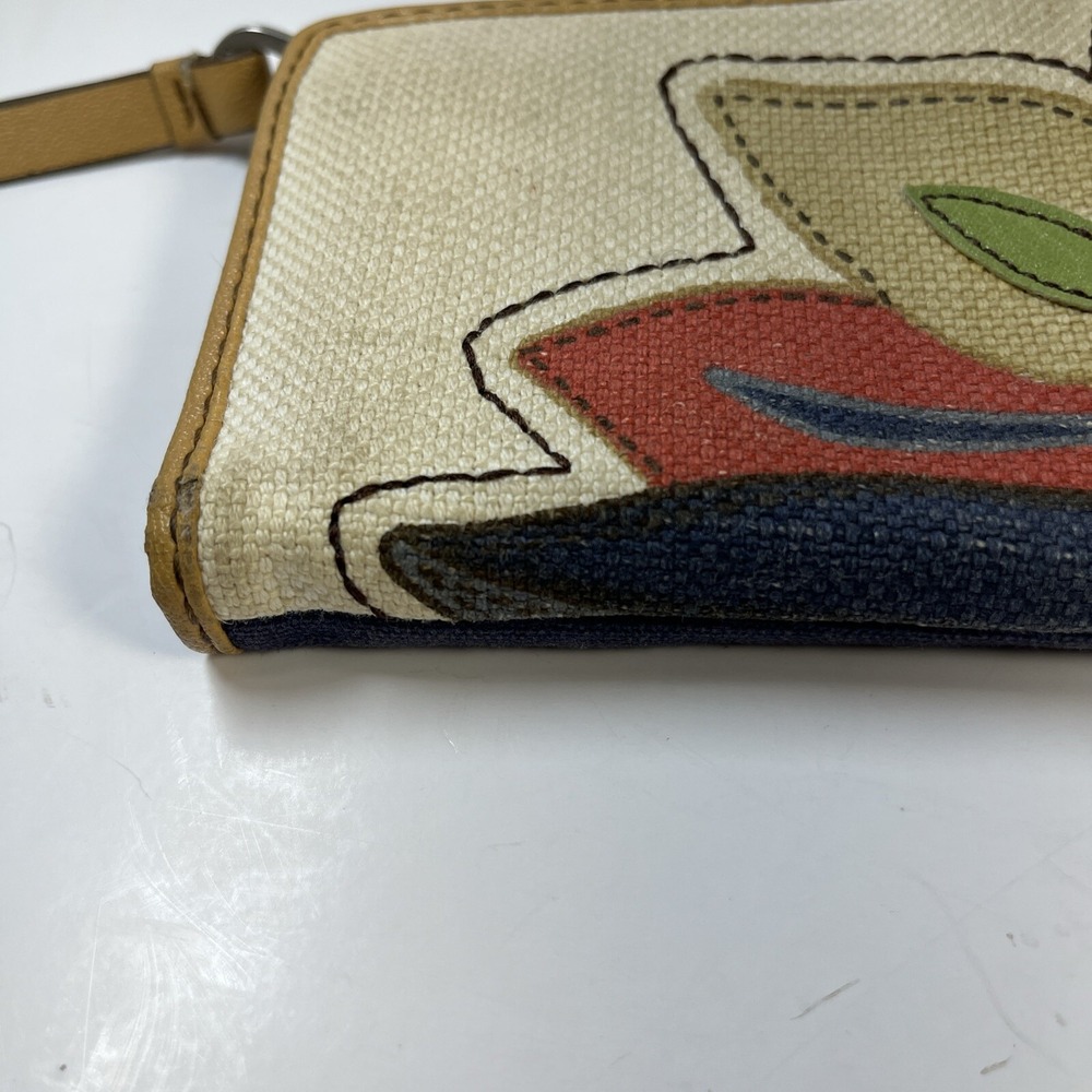 Relic Colorful Floral Canvas Wallet Zip Vegan Leather Marley 7.5 X 4 - Picture 2 of 13